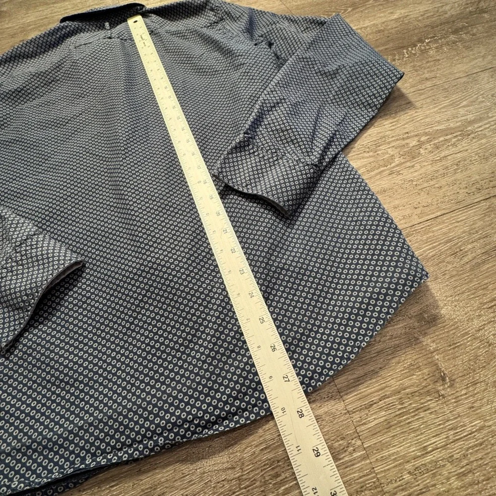 Banana Republic Shirt Mens M Blue Cotton Luxe Poplin Untucked Slim Fit Preppy